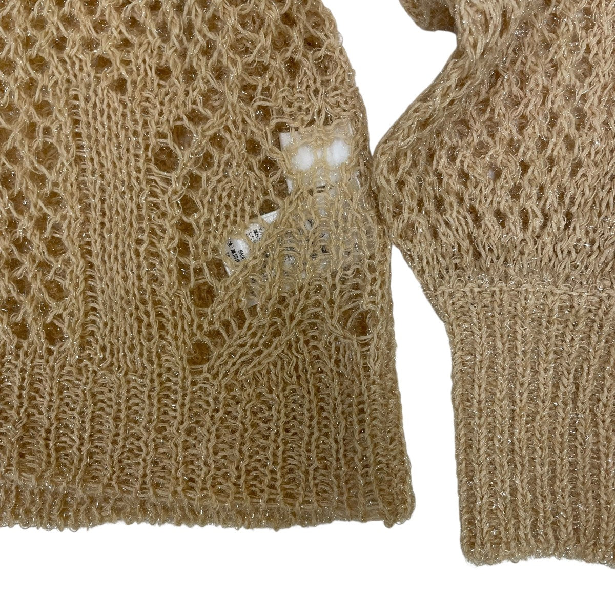 mame kurogouchi 22SSBotanical Pattern Knitted LameラメニットセーターMM22PS-KN733 古着・中古-4枚目のアイテム画像