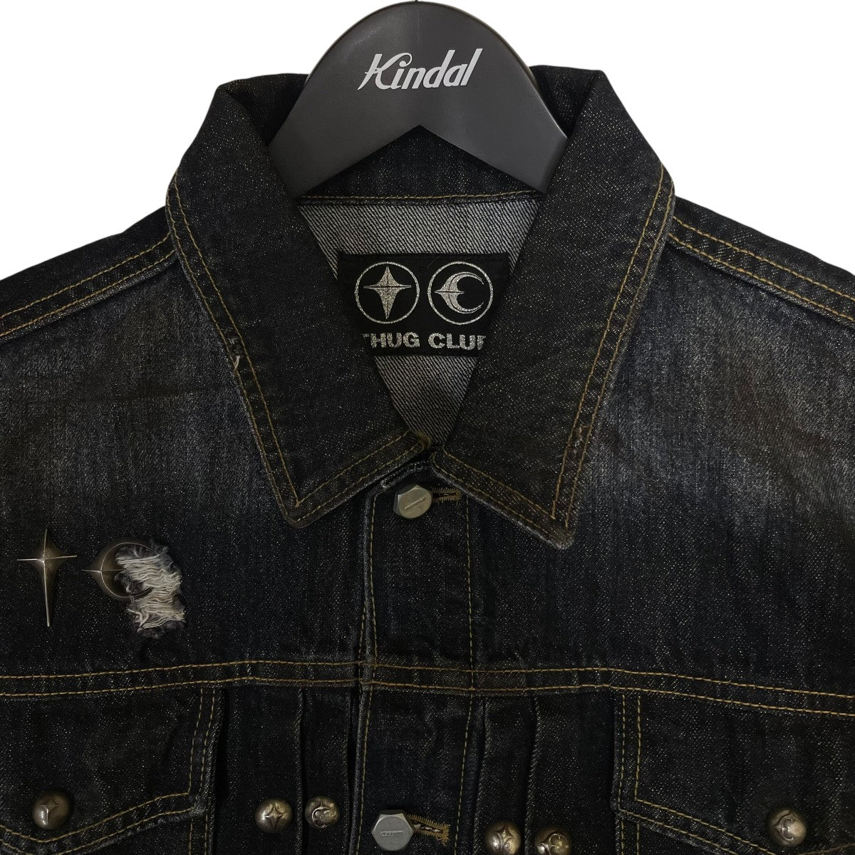 THUG CLUB(サグクラブ) BURN DOWN DENIM JACKETダメージ加工