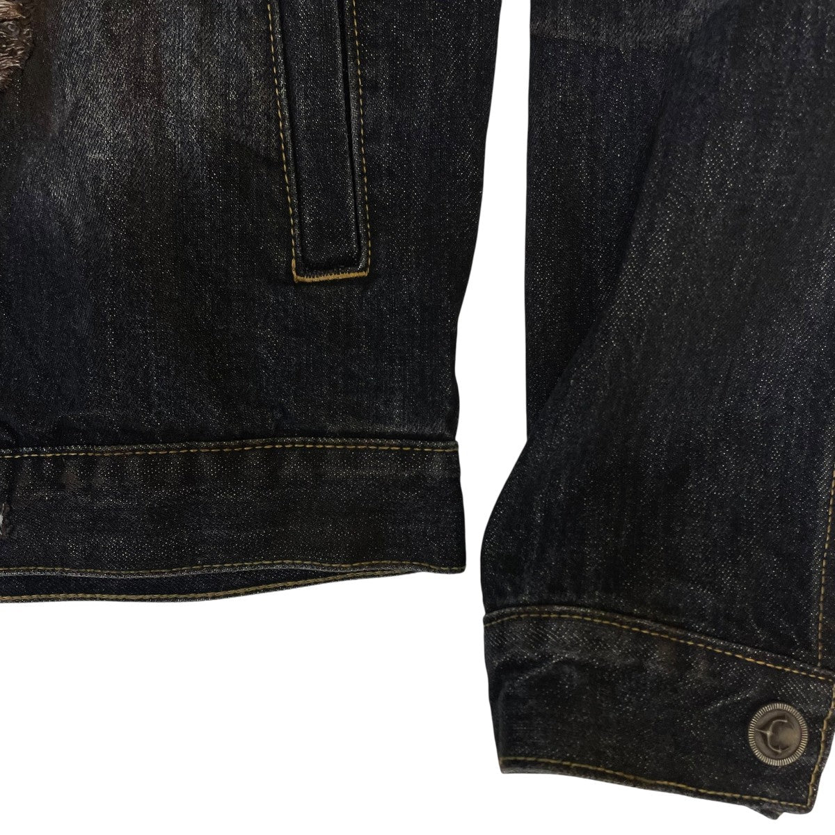 THUG CLUB(サグクラブ) BURN DOWN DENIM JACKETダメージ加工