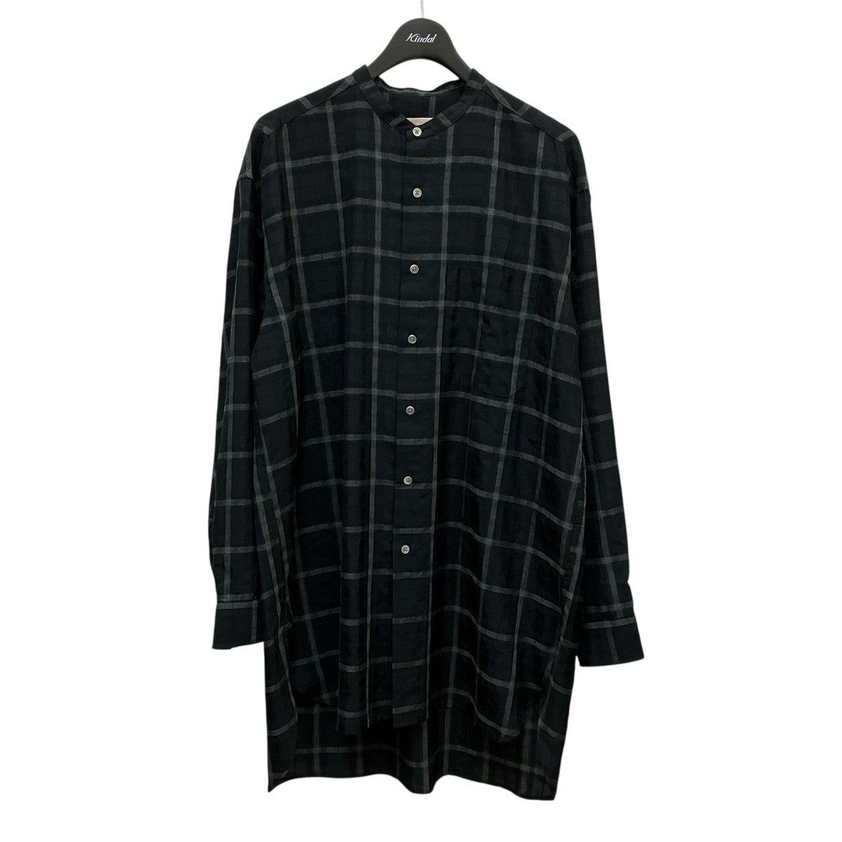 LONG SHIRT B BLACK CHECKチェックシャツ