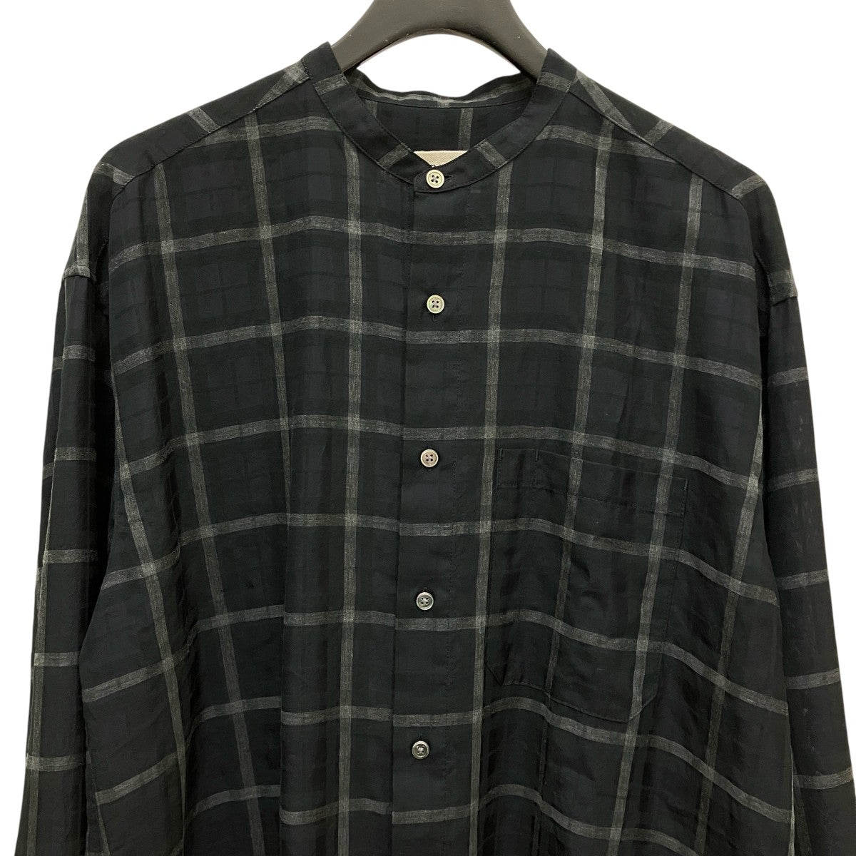LONG SHIRT B BLACK CHECKチェックシャツ