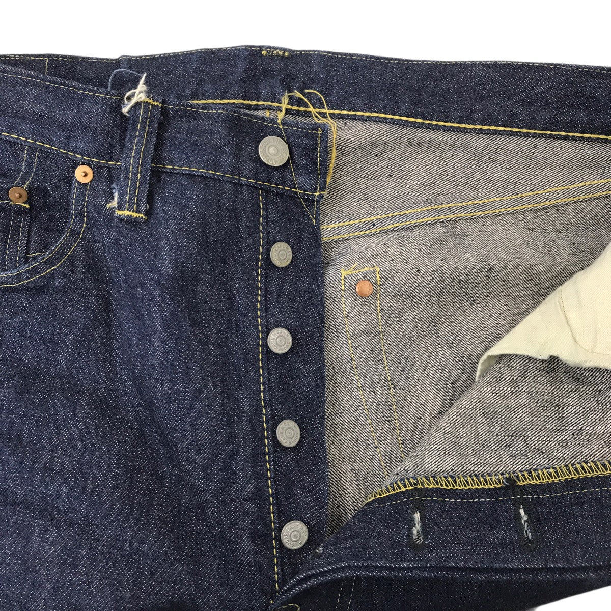 SUGAR CANE 14oz BLUE DENIM WAIST OVERALLSデニムパンツSC49001 古着・中古-3枚目のアイテム画像