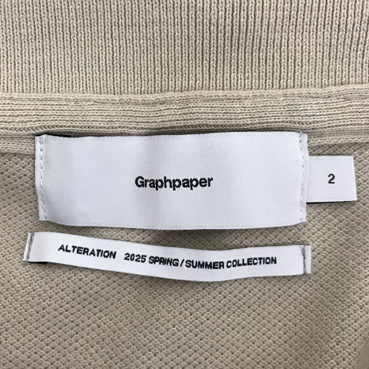 Graphpaper 25SSCotton Pique Jersey S S Skipper PoloポロシャツGU251-70057 古着・中古-3枚目のアイテム画像