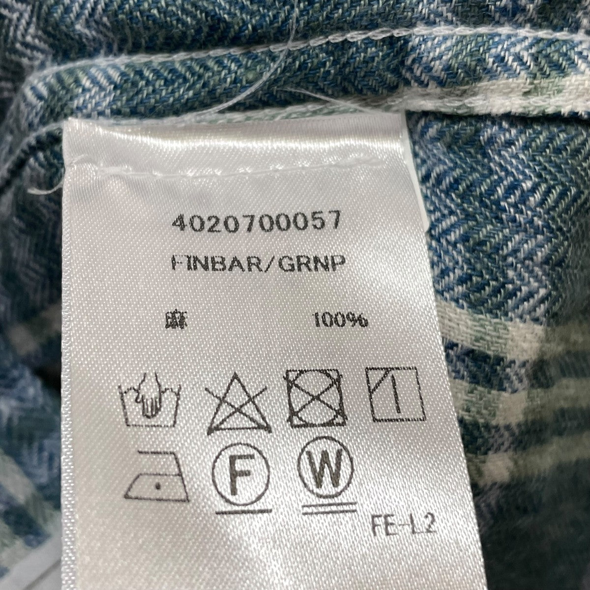 FINBAR GRNPチェックネルシャツ4020700057