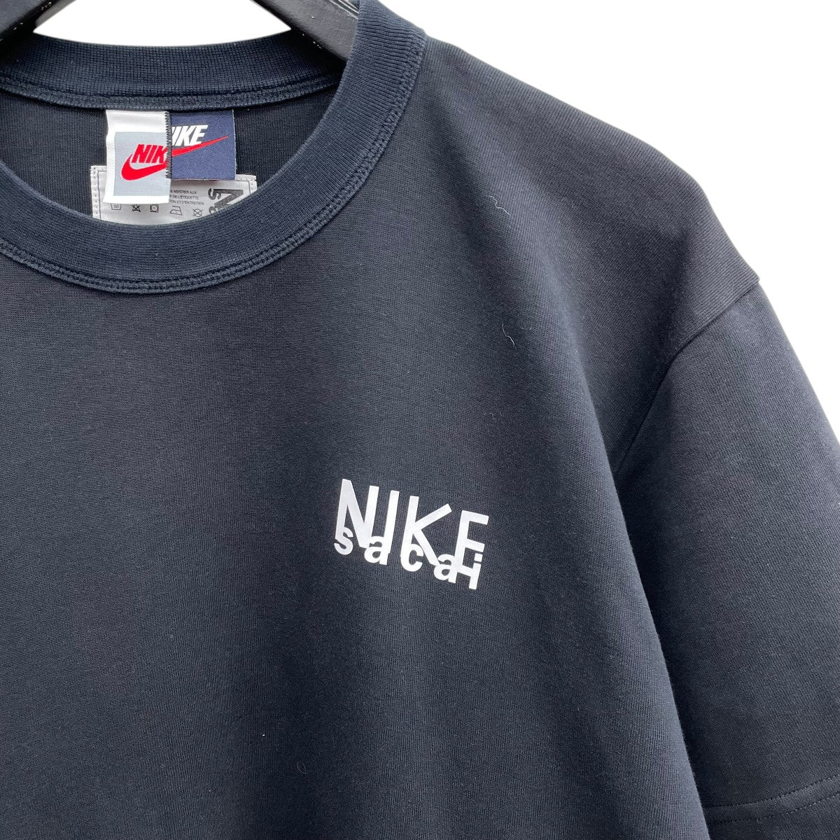 NIKE×sacai ショートスリーブ Tシャツ DQ9056-010 ブラック サイズ L