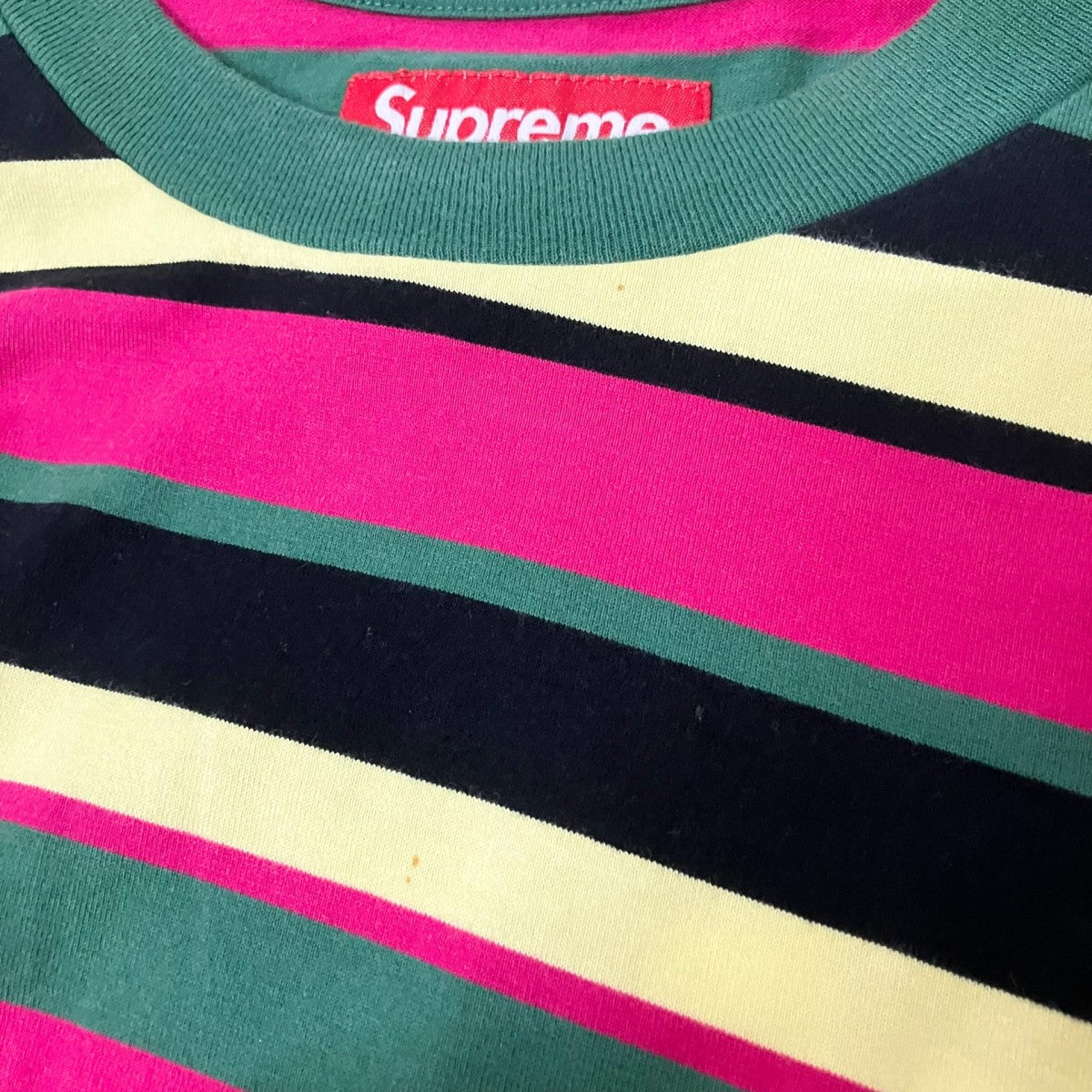 Supreme 25SSIntarsia S S Top Stripe Tee半袖Tシャツ 古着・中古-4枚目のアイテム画像