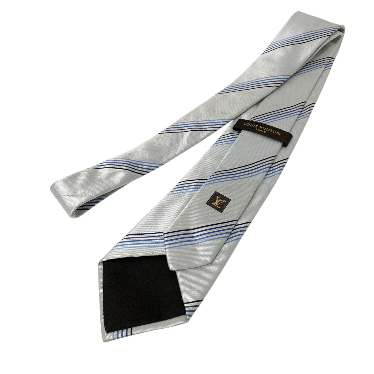 LOUIS VUITTON(ルイヴィトン) モノグラムシルクネクタイ グレー