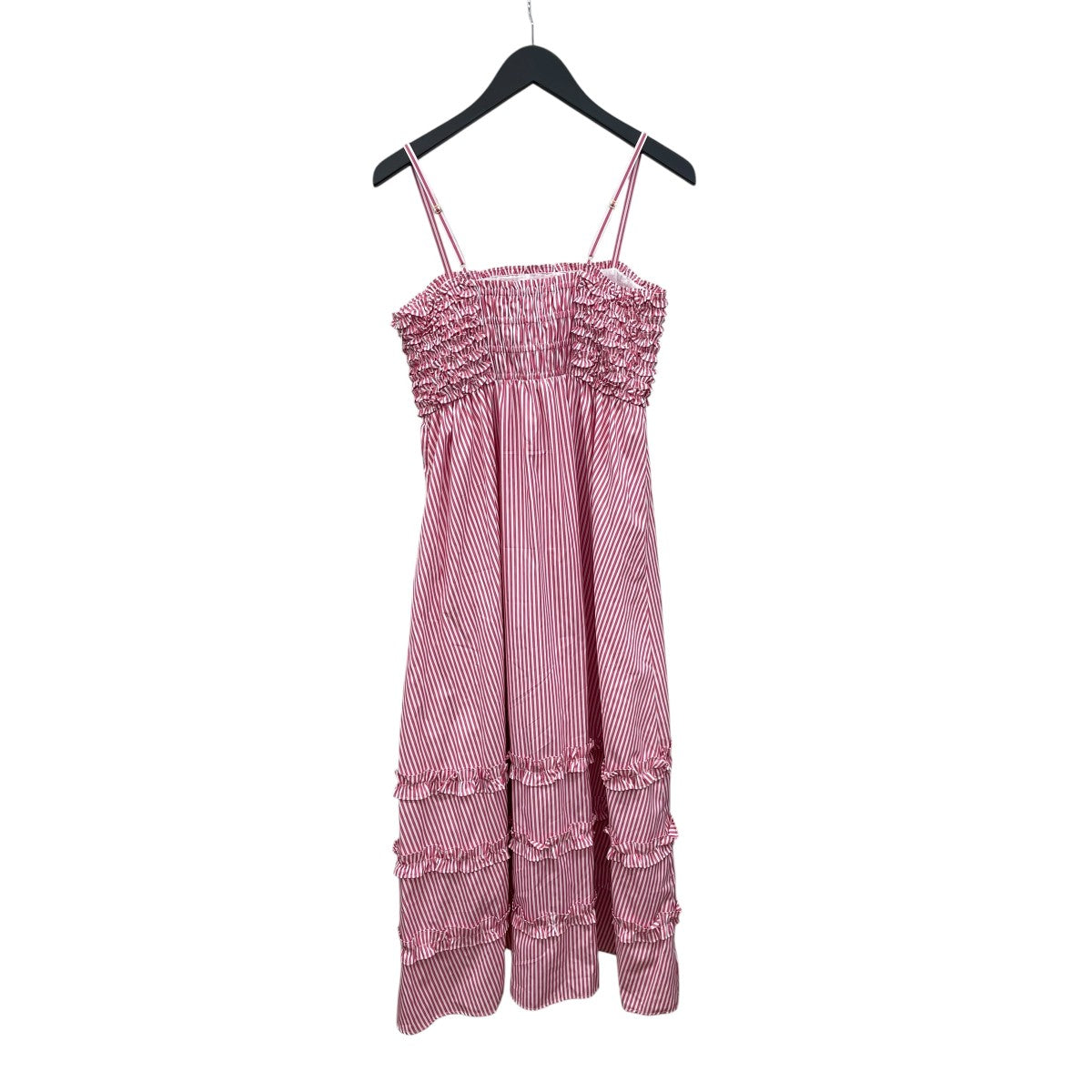 ne quittez pas Cotton Poplin Frill Cami Dressワンピース010541BK4SS 古着・中古-2枚目のアイテム画像