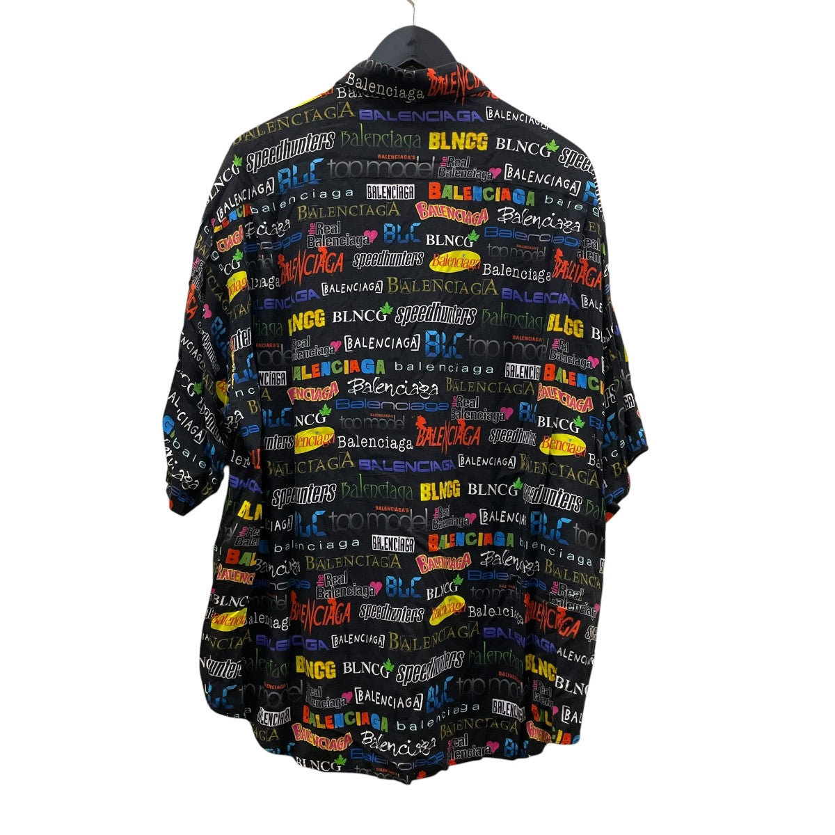 BALENCIAGA TV SHOW LARGE FIT SHIRTロゴプリント ボタンダウンシャツ 半袖シャツ626938 古着・中古-2枚目のアイテム画像