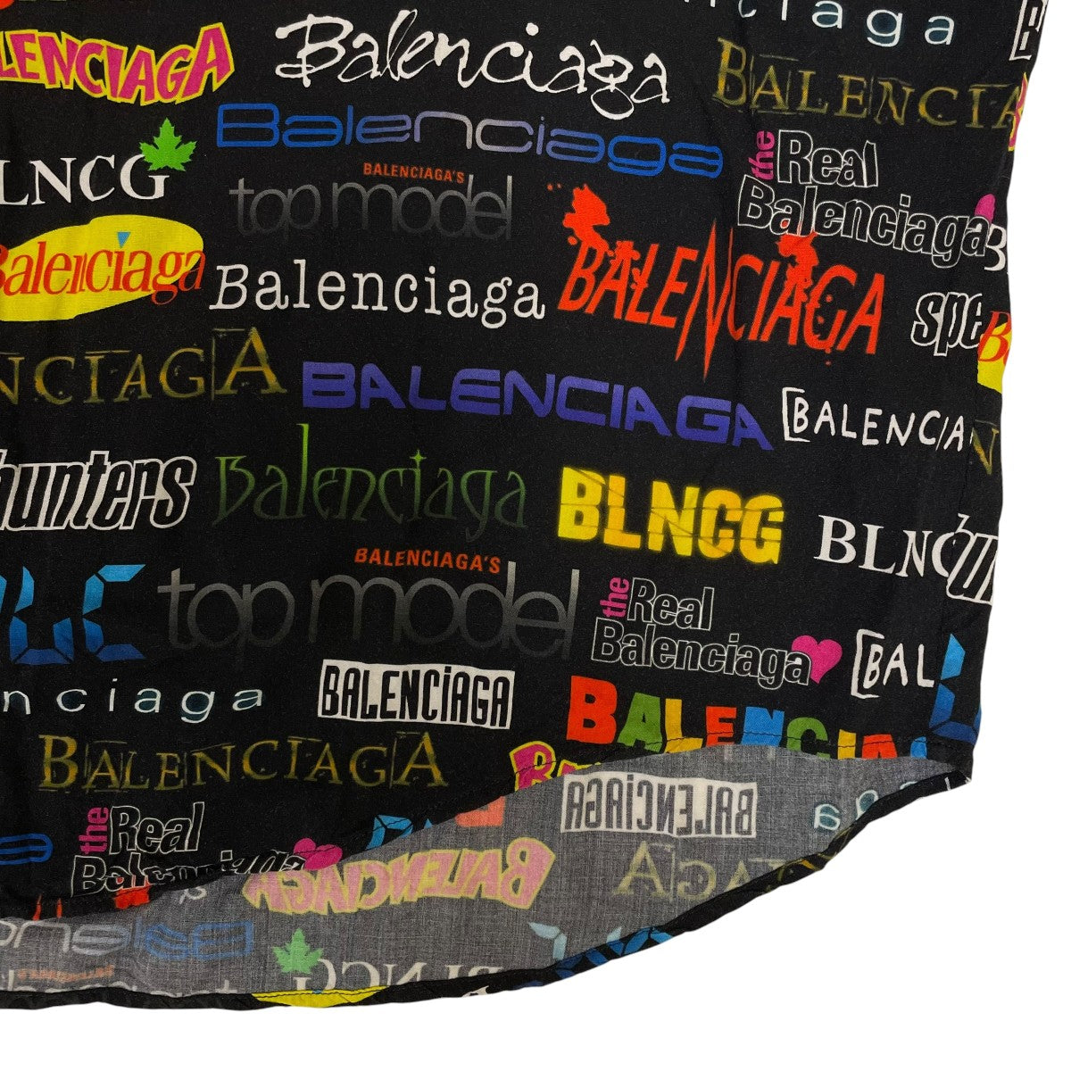 BALENCIAGA TV SHOW LARGE FIT SHIRTロゴプリント ボタンダウンシャツ 半袖シャツ626938 古着・中古-4枚目のアイテム画像