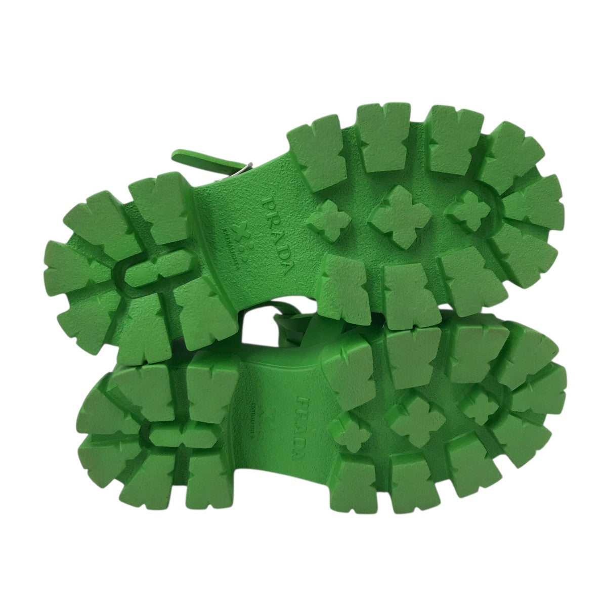 【美品】PRADA モノリス　グリーン ラバーサンダル　2X3083 PRADA(プラダ) 2X3083 モノリス ラバーサンダル グリーン｜【公式