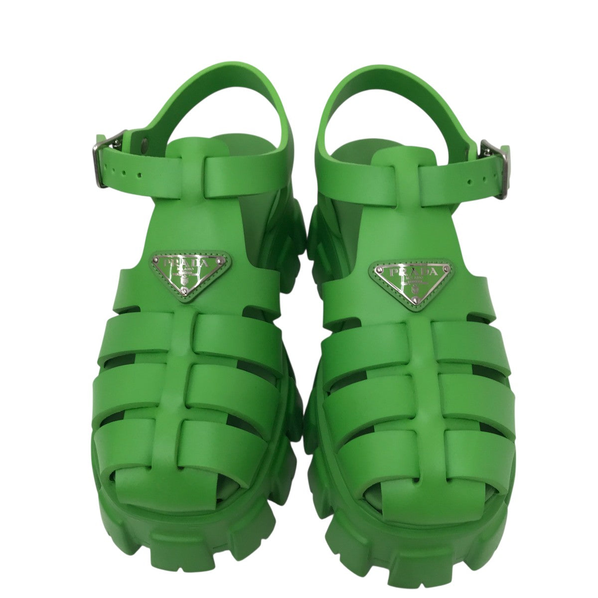 PRADA(プラダ) 2X3083 モノリス ラバーサンダル グリーン｜【公式