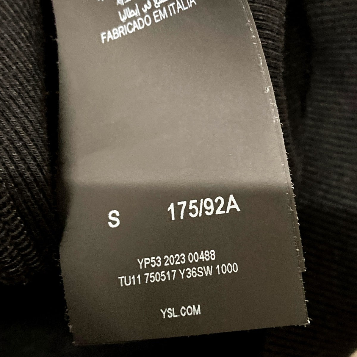 Saint Laurent Paris 23AWLogo Half Zip Sweatハーフジップスウェット750517 古着・中古-7枚目のアイテム画像