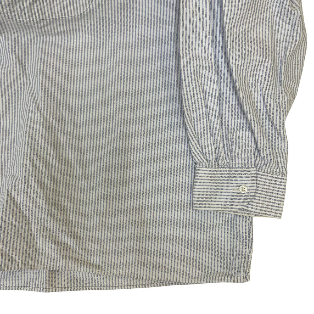 ×INDIVIDUALIZED SHIRTS OXFORD WIDE SHIRTストライプ柄 バックプリント ボタンダウンシャツ コットンシャツ