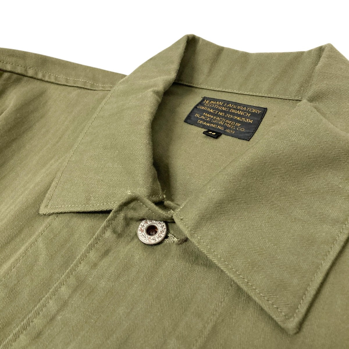 BLACK SIGN Military Herringbone Surgeon Jacketミリタリージャケット 古着・中古-3枚目のアイテム画像