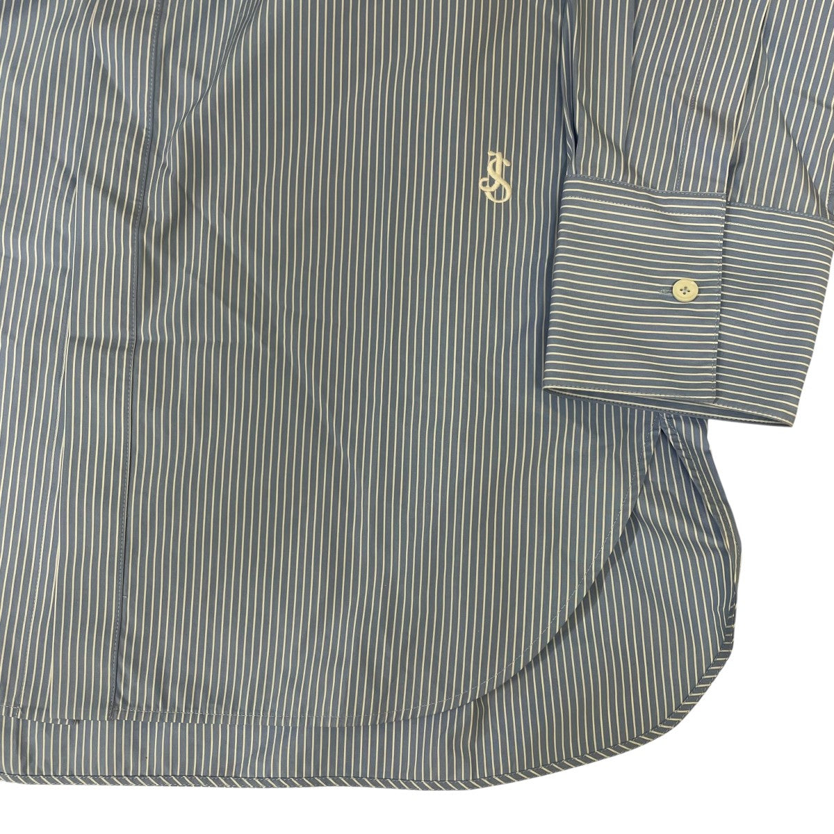JIL SANDER ストライプ コットンシャツ ロングシャツ オーバーサイズJ24DL0107 J45179 古着・中古-4枚目のアイテム画像
