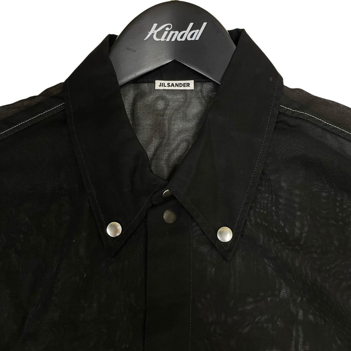 JIL SANDER コットン オーバーサイズ シアーノースリーブシャツ ブラウス 古着・中古-3枚目のアイテム画像