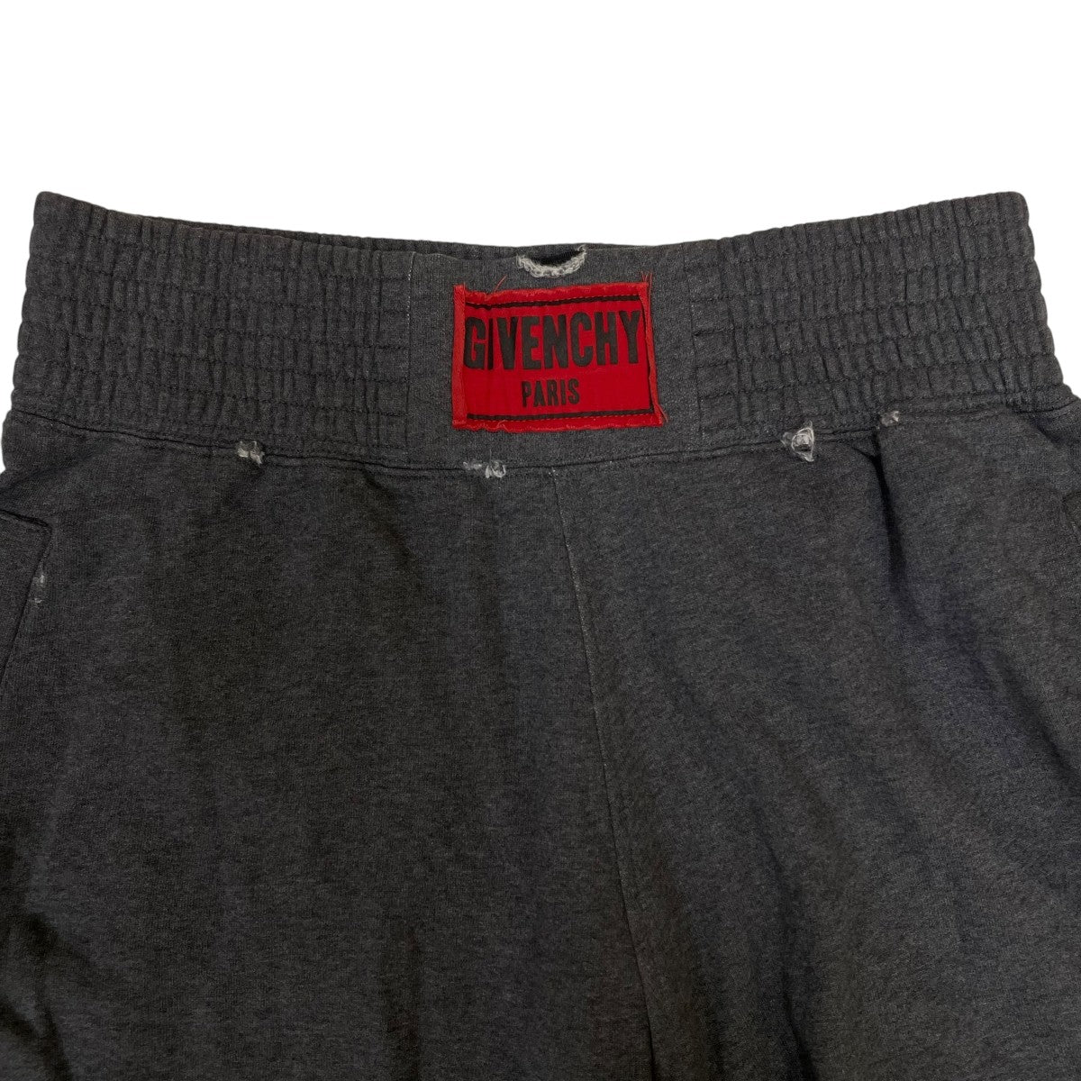 GIVENCHY(ジバンシィ) ロゴタグ ダメージ加工 スウェットパンツ ハーフ
