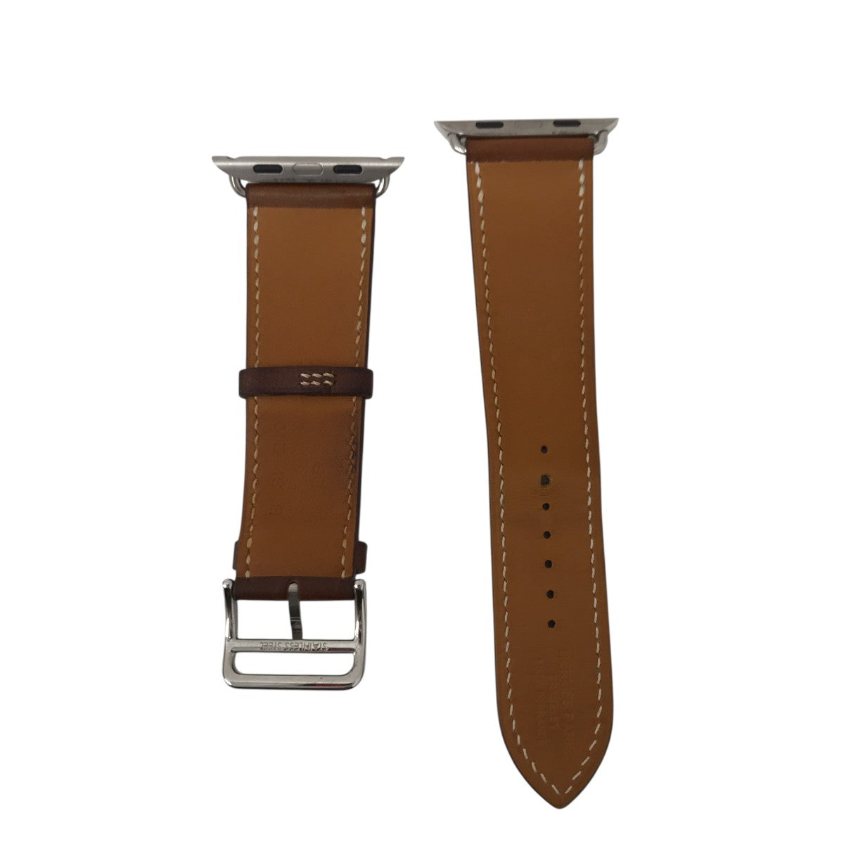 HERMES Apple Watch シンプルトゥールレザーストラップ 44mm D刻印レザーベルトMX2R2FE/A 古着・中古-2枚目のアイテム画像