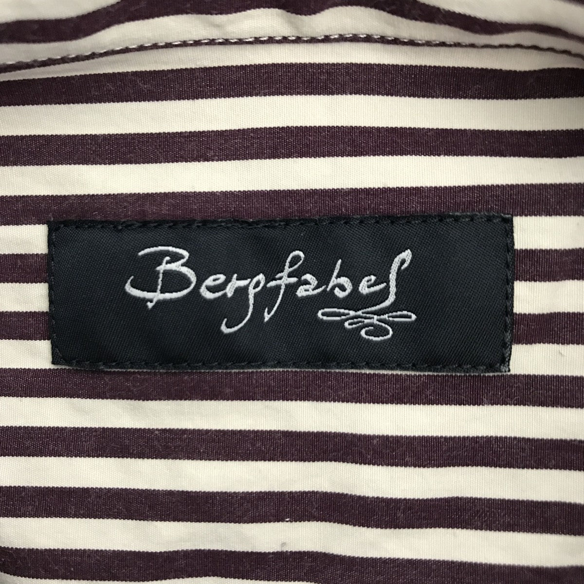 Bergfabel CLASSIC COLLAR LONG FARMER SHIRTストライプシャツBFmSH41 古着・中古-3枚目のアイテム画像