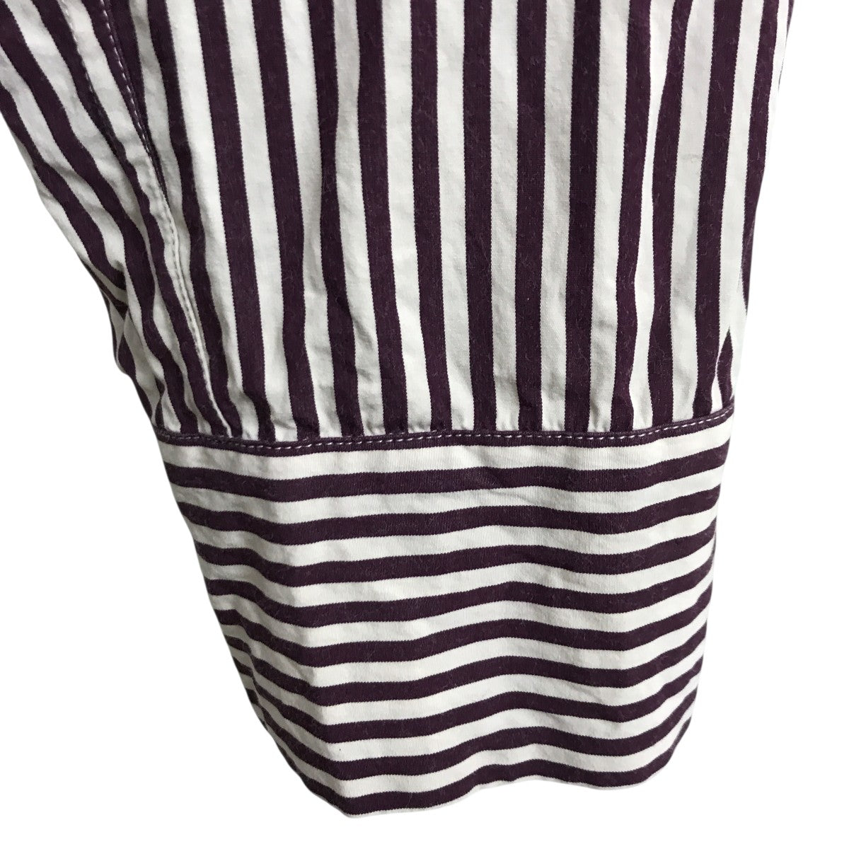 Bergfabel CLASSIC COLLAR LONG FARMER SHIRTストライプシャツBFmSH41 古着・中古-6枚目のアイテム画像