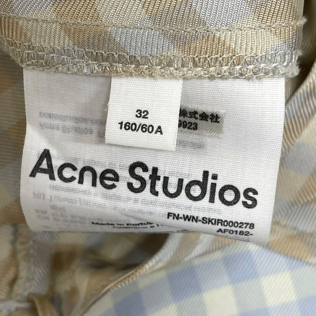 ACNE STUDIOS(アクネストゥディオズ) ギンガムチェックスカートFN-WN