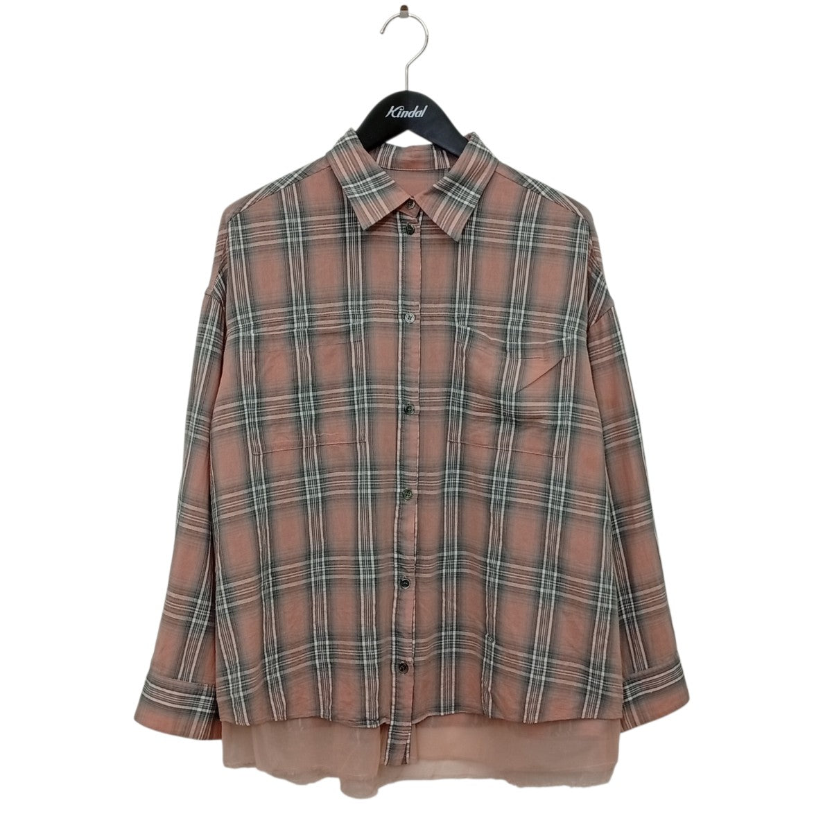 MAISON SPECIAL Reversible Voile Shirt PINKチェックリバーシブルシャツ21251315201 古着・中古-1枚目のアイテム画像