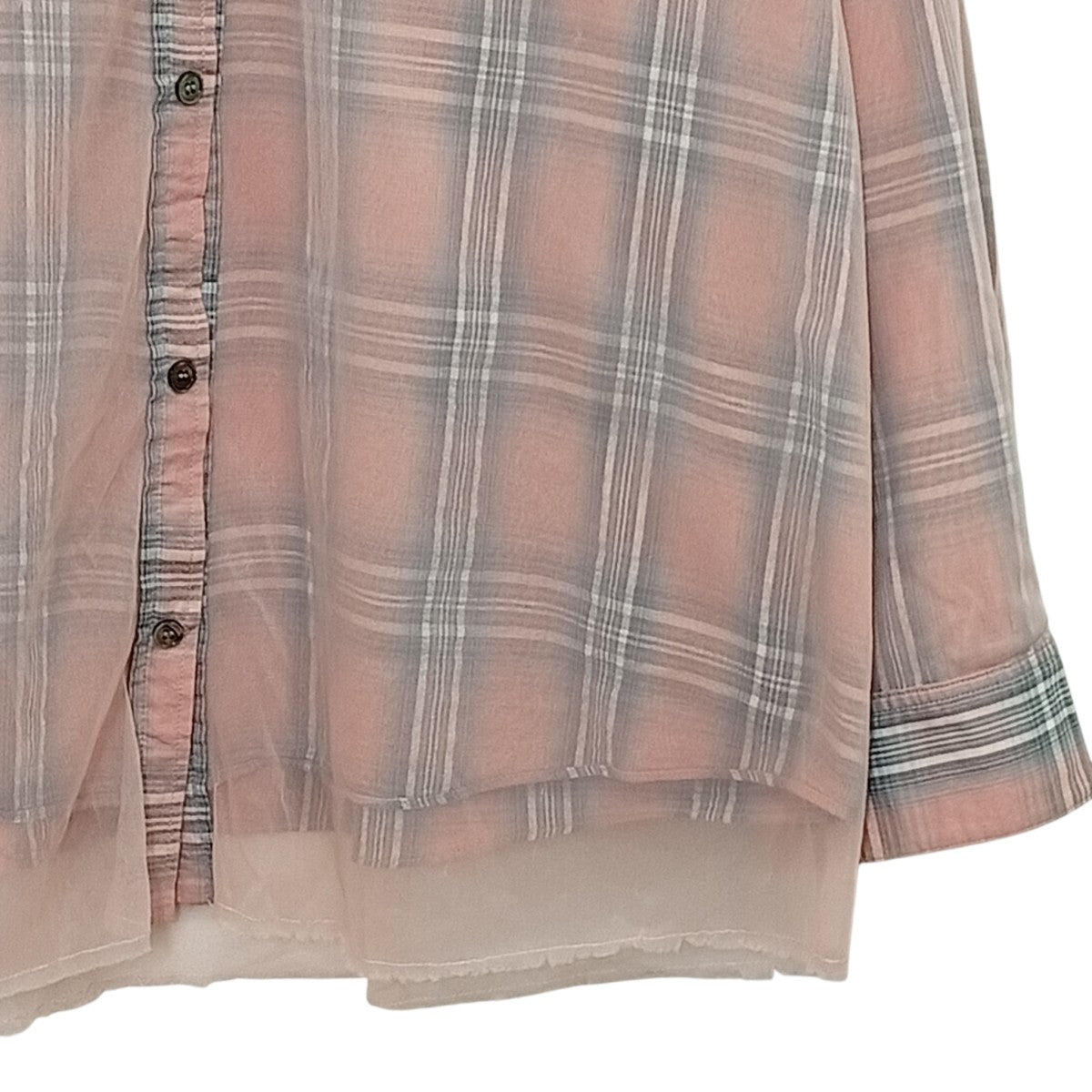 MAISON SPECIAL Reversible Voile Shirt PINKチェックリバーシブルシャツ21251315201 古着・中古-10枚目のアイテム画像