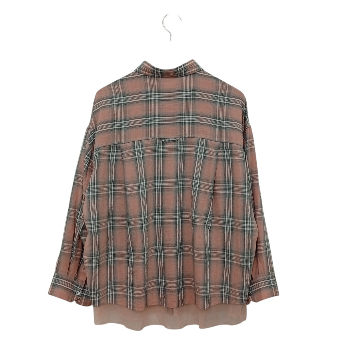 MAISON SPECIAL Reversible Voile Shirt PINKチェックリバーシブルシャツ21251315201 古着・中古-2枚目のアイテム画像