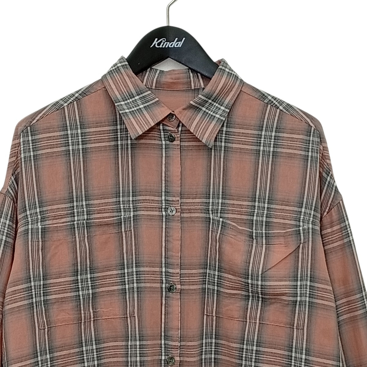 MAISON SPECIAL Reversible Voile Shirt PINKチェックリバーシブルシャツ21251315201 古着・中古-6枚目のアイテム画像