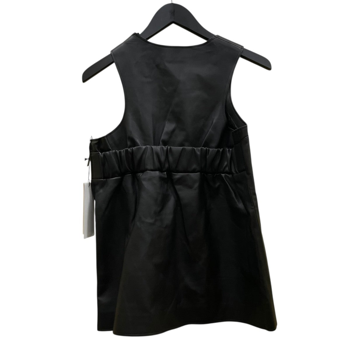 sacai(サカイ) 23SSシンセティックレザー サイドジップ ビスチェ