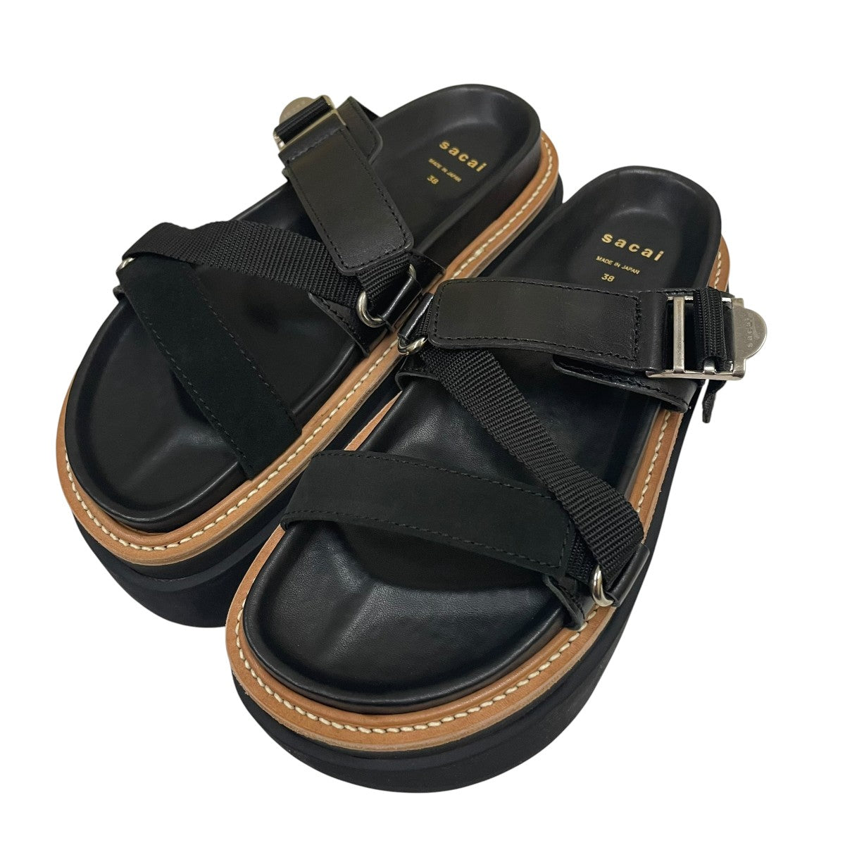 sacai 23SSHybrid Belt Sandals厚底サンダル23-06569 古着・中古-1枚目のアイテム画像