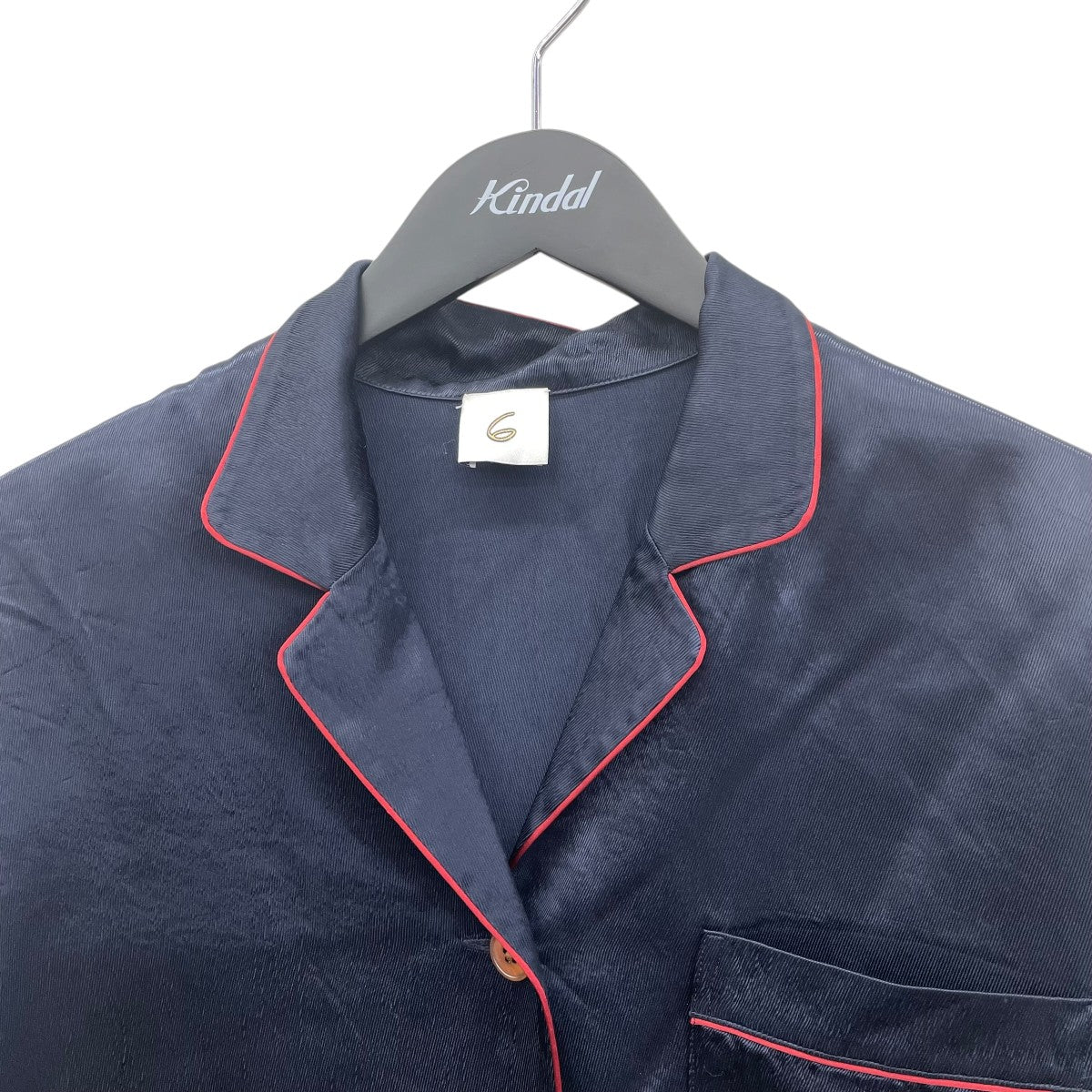 6(ROKU) BEAUTY＆YOUTH パイピング オープンカラー半袖シャツ8616-299-0109 古着・中古-3枚目のアイテム画像