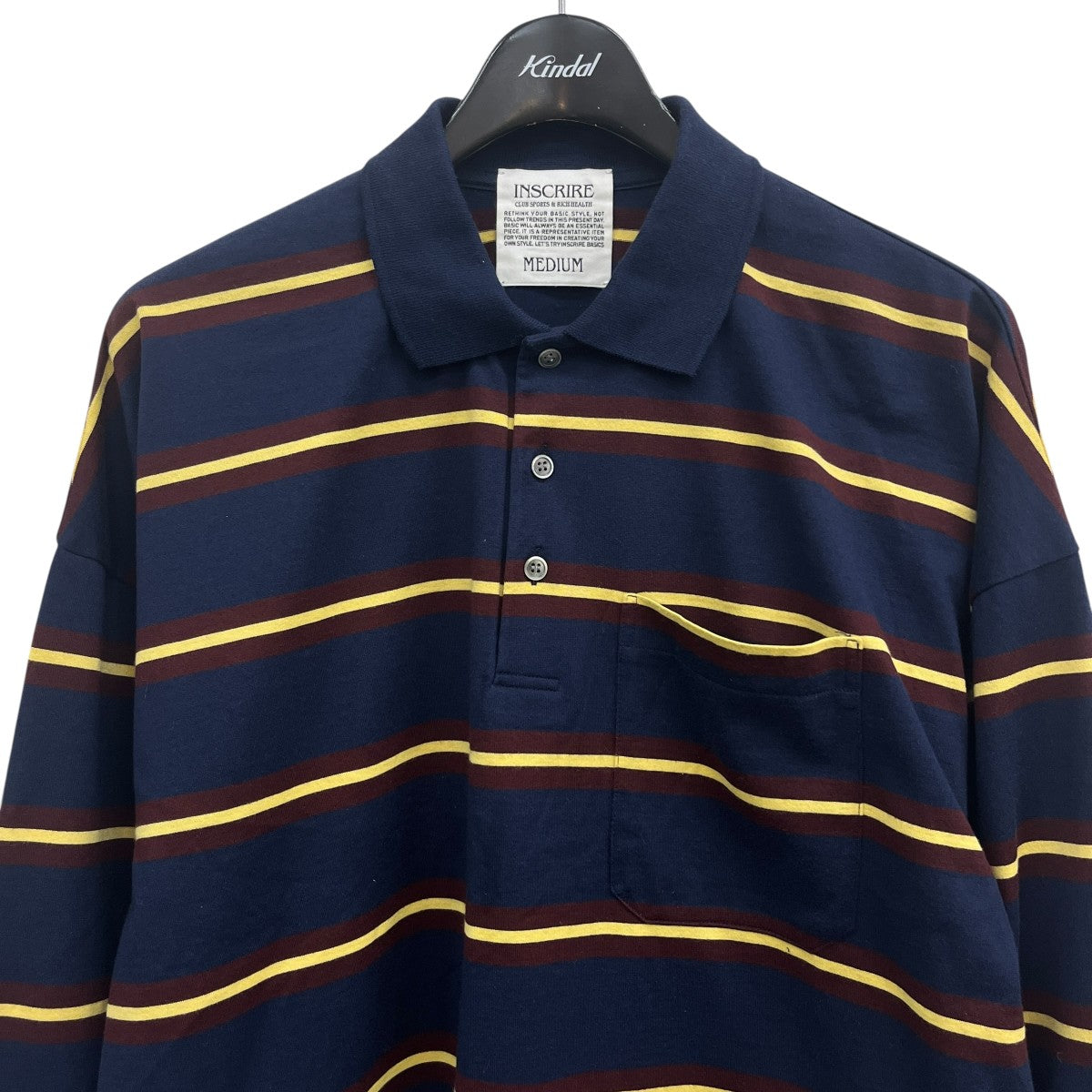 INSCRIRE 25SSBorder BIG Polo ShirtポロシャツI25SS-BC110 古着・中古-3枚目のアイテム画像
