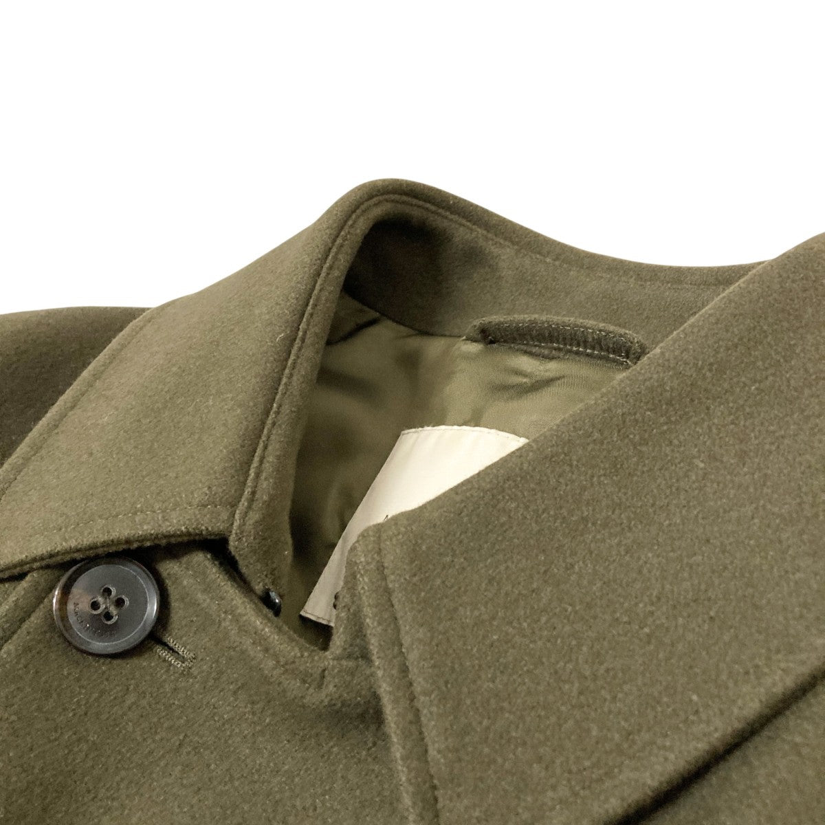 ソフトウールダブルブレストベルテッドコート2F 2K 6L DU 3Hwith buckle