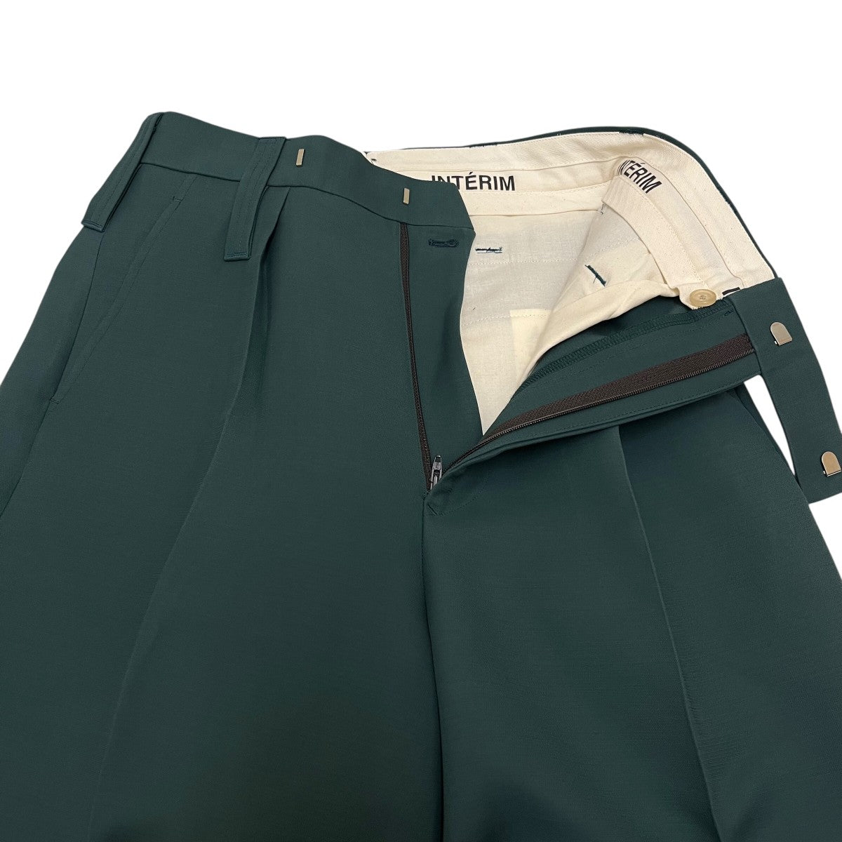 HEAVY WOOL ＆ SILK 1-TUCK WIDE TAPERED SLACKSスラックスIT25S061