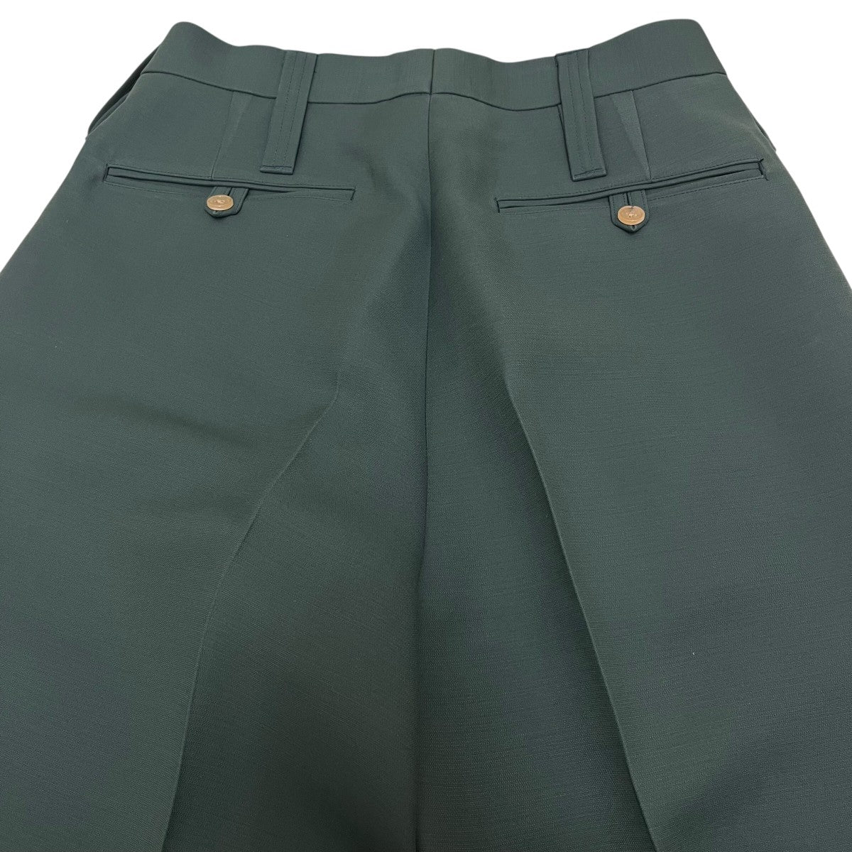 HEAVY WOOL ＆ SILK 1-TUCK WIDE TAPERED SLACKSスラックスIT25S061
