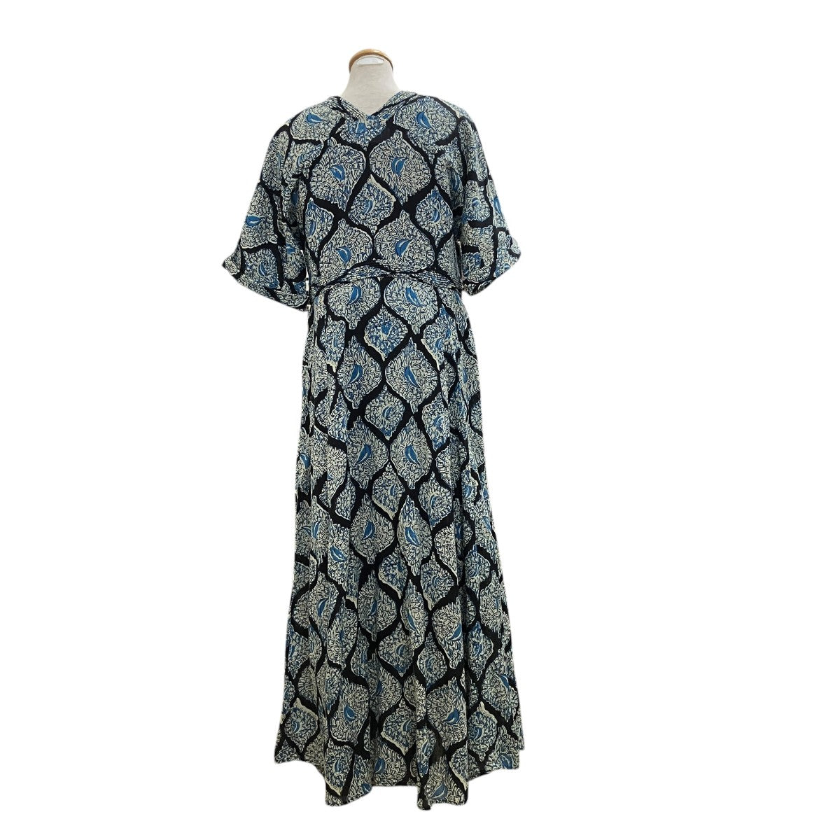 sara mallika CTN BIG LEAF PRINT DRESS総柄ワンピース020421SN1 古着・中古-2枚目のアイテム画像