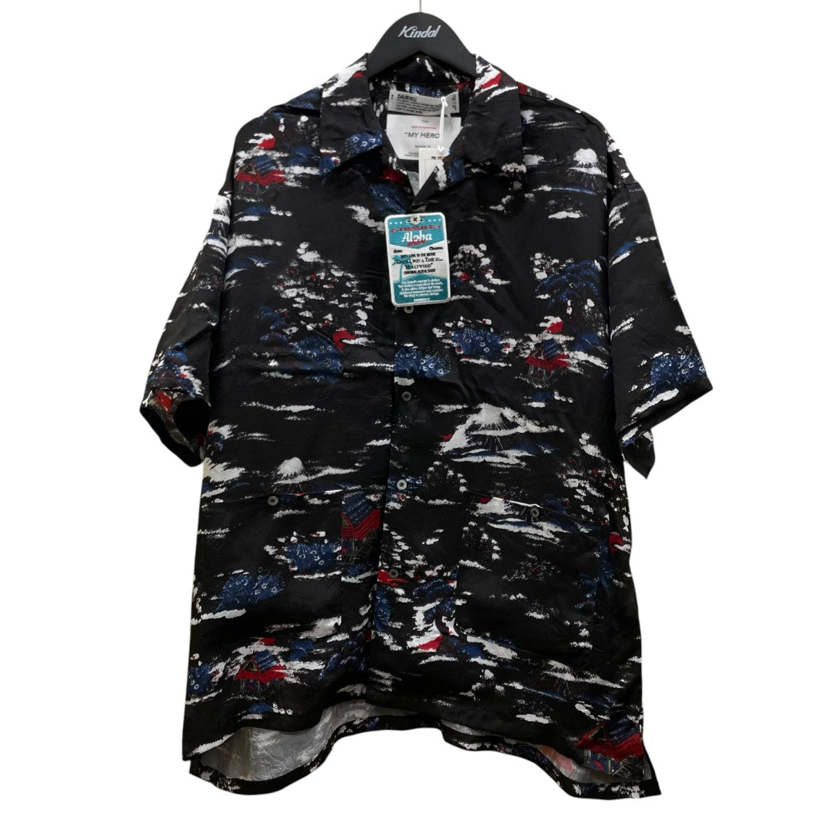 DAIRIKU 24SS総柄 ワッペン付 オープンカラーシャツ 半袖シャツ 古着・中古-1枚目のアイテム画像