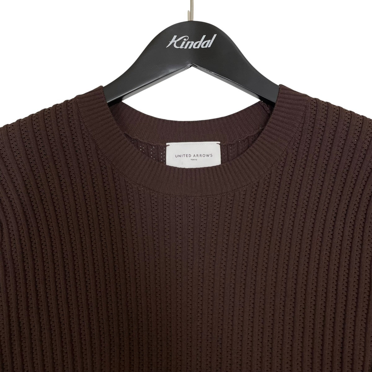 UNITED ARROWS TOKYO メッシュ ハーフスリーブ ニットニット1518-106-1897 古着・中古-3枚目のアイテム画像
