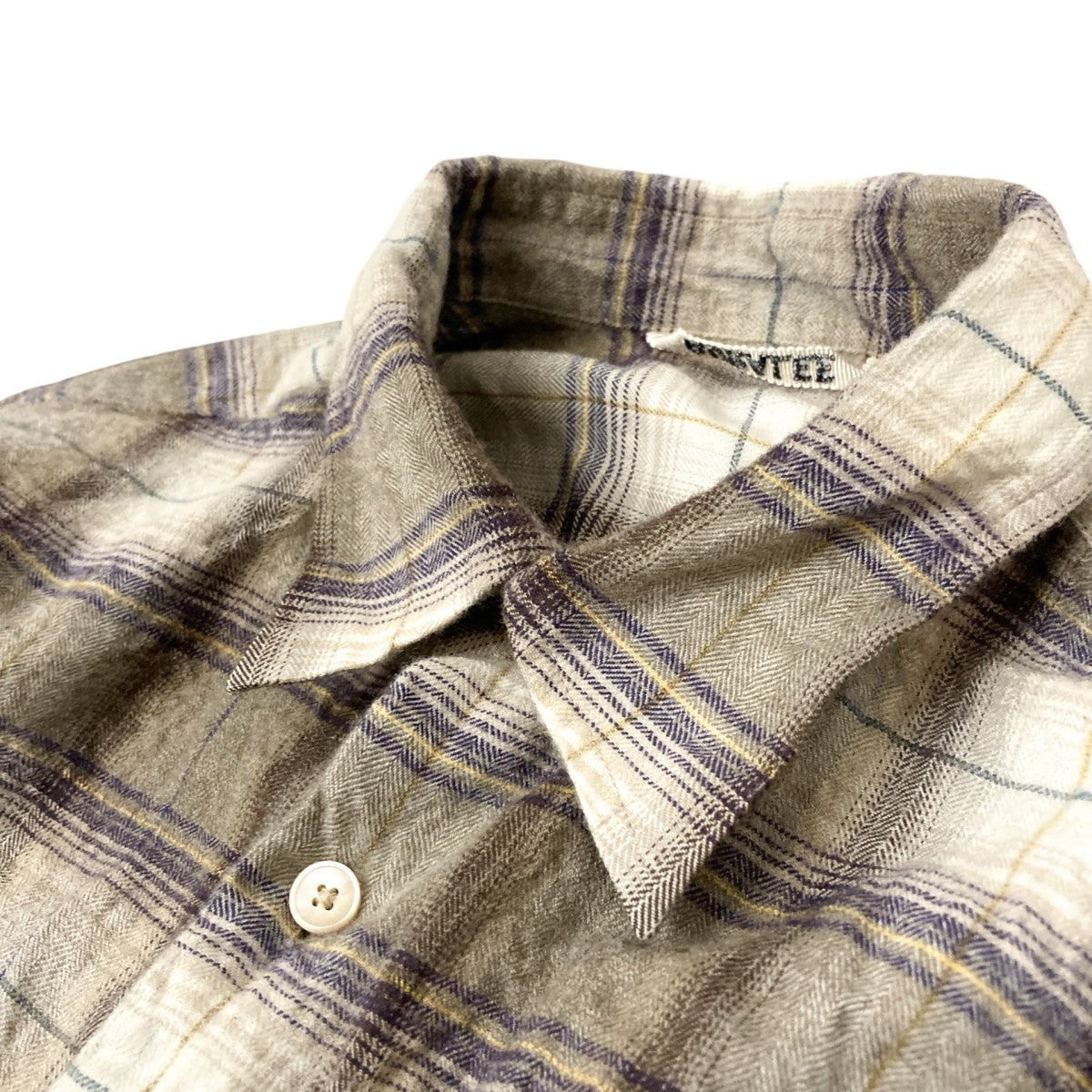 オーラリー サイズ:5  A23AS01LC チェックウール長袖シャツ 中古 BS99 AURALEE(オーラリー) SUPER LIGHT WOOL CHECK SHIRTチェックシャツ