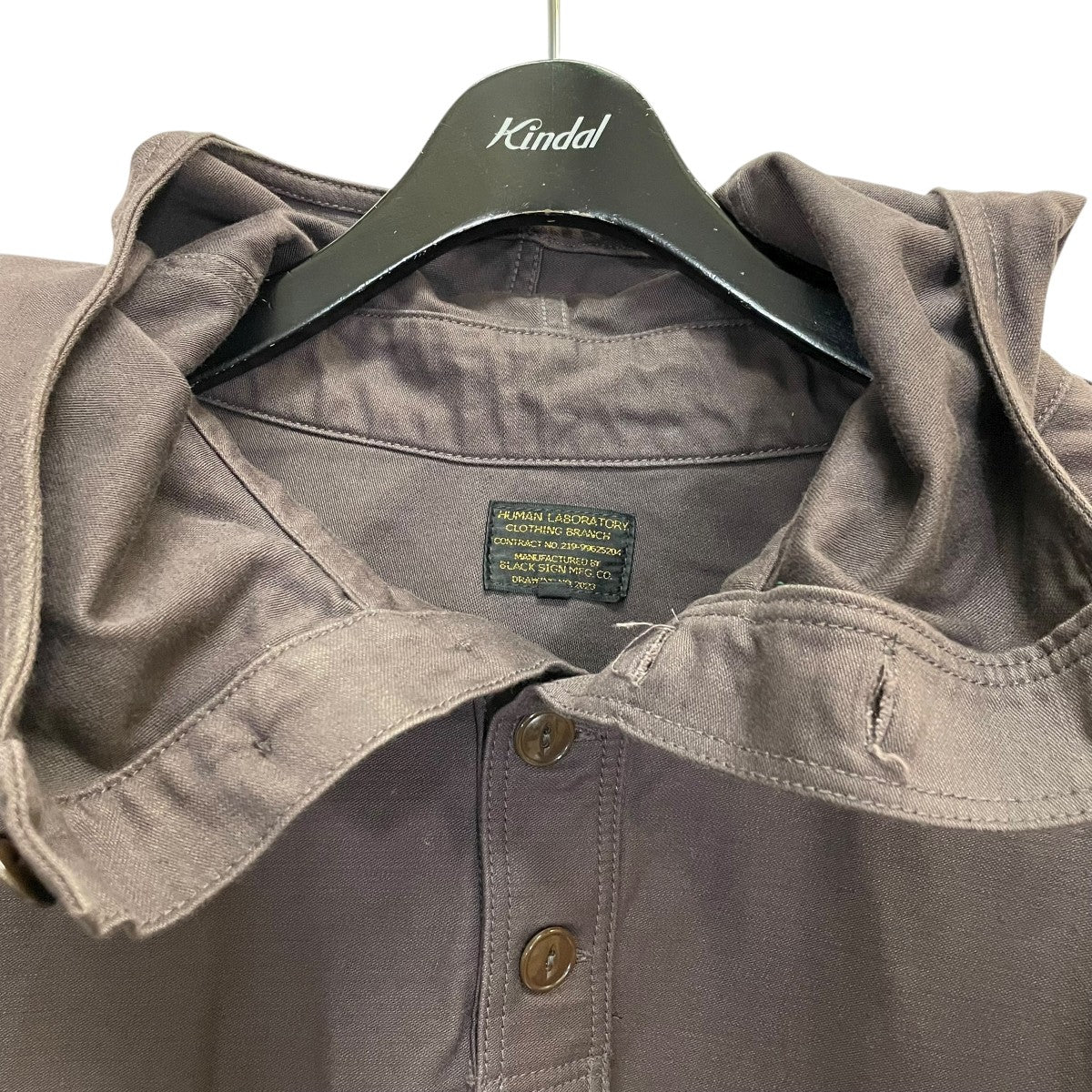 SATIN HOODED DECK SHIRTアノラックパーカー