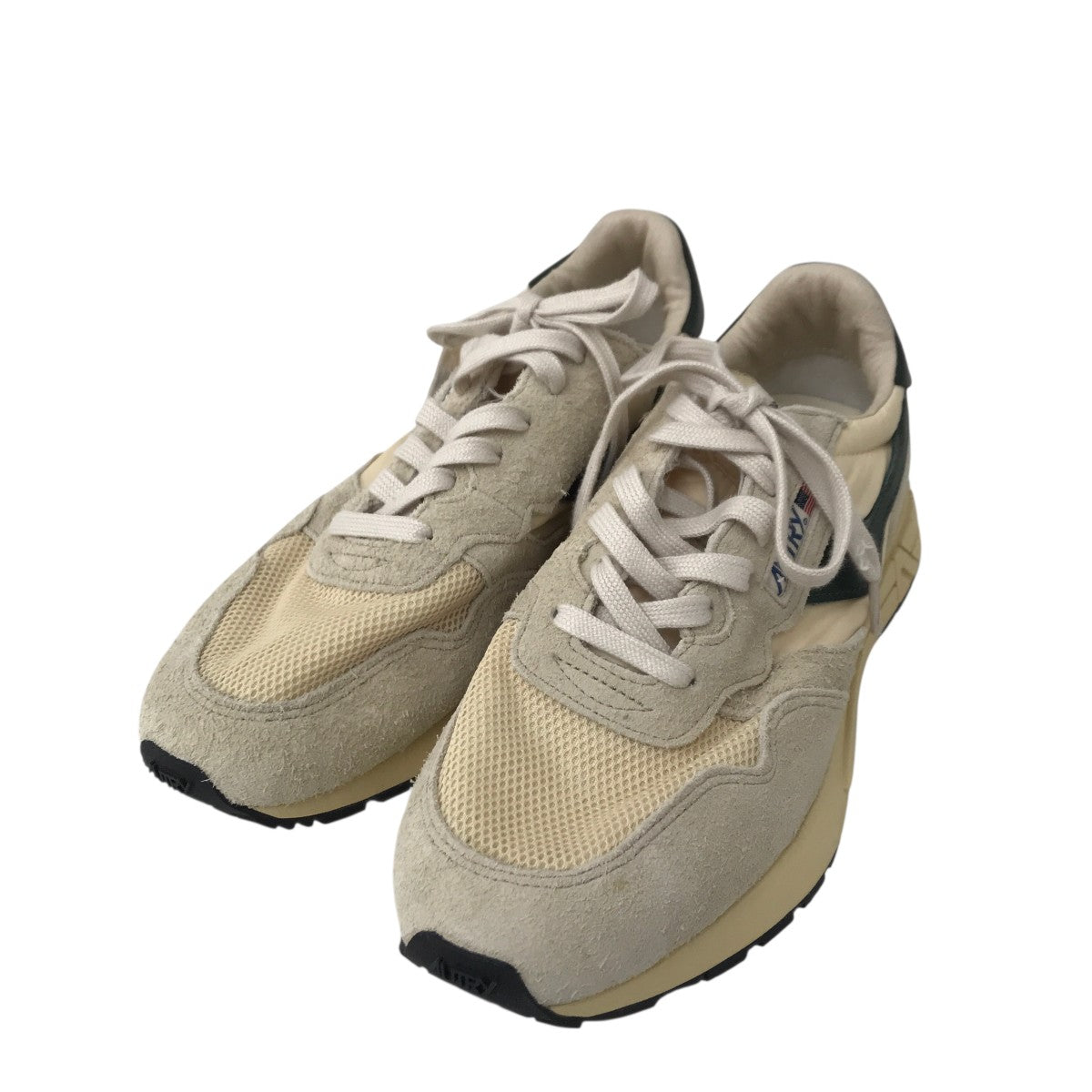 AUTRY(オートリー) REELWINDスニーカー ベージュ×グリーン サイズ 42