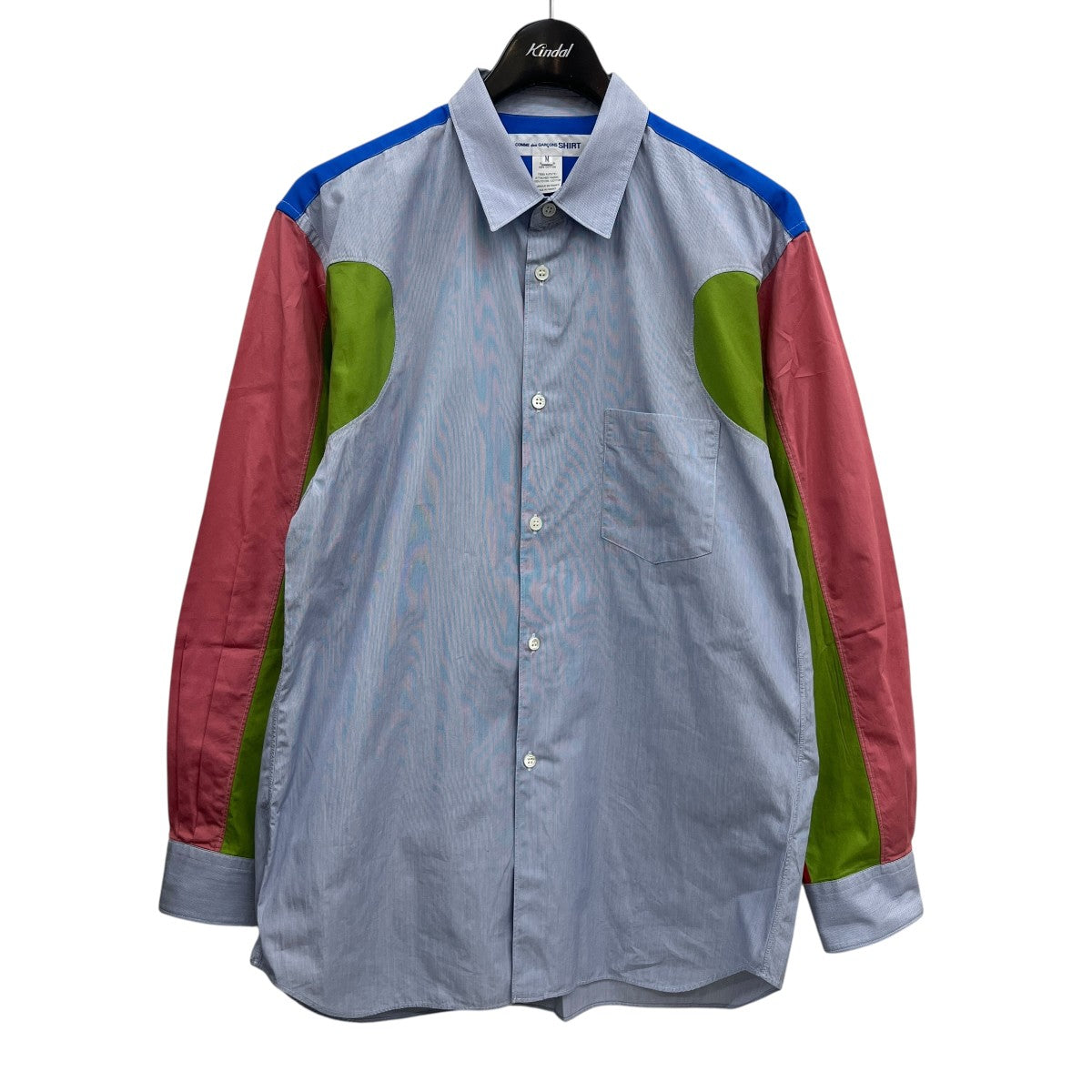 COMME des GARCONS SHIRT 23AWパネル切替 ストライプシャツFL-B029 古着・中古-1枚目のアイテム画像