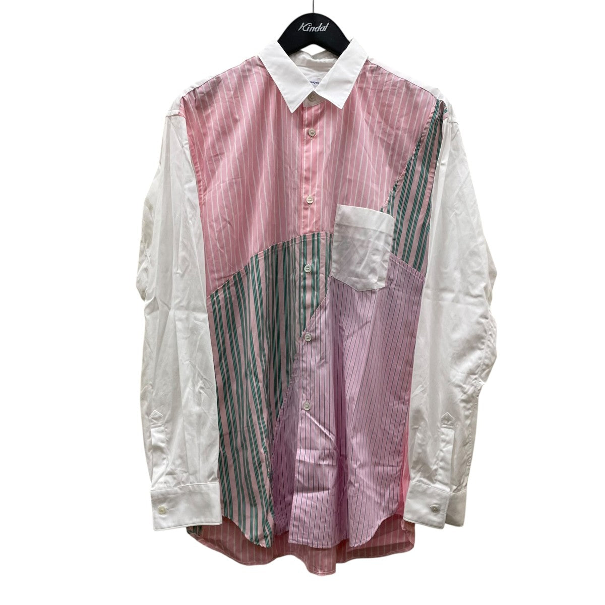 COMME des GARCONS SHIRT ストライプ切替シャツ 長袖シャツFO-B032 古着・中古-1枚目のアイテム画像