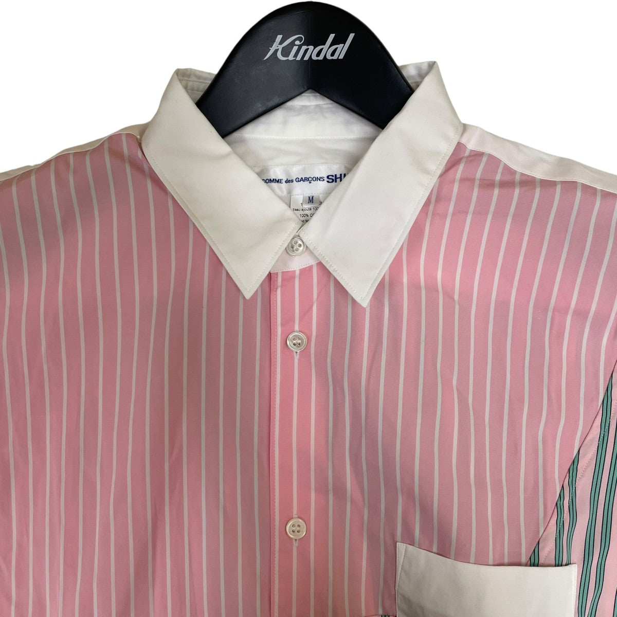 COMME des GARCONS SHIRT ストライプ切替シャツ 長袖シャツFO-B032 古着・中古-3枚目のアイテム画像