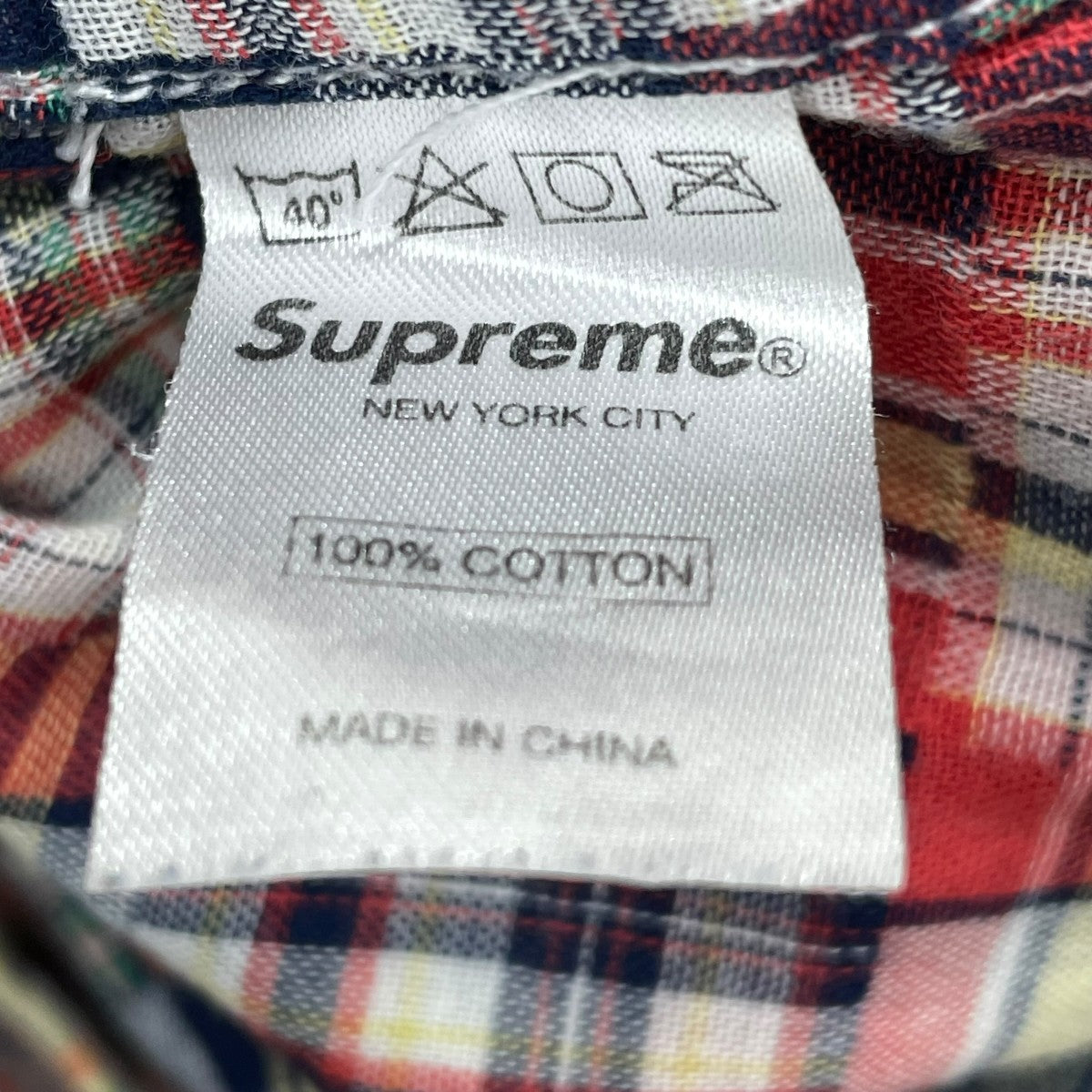 Supreme(シュプリーム) パッチワークシャツ レッド サイズ L｜【公式