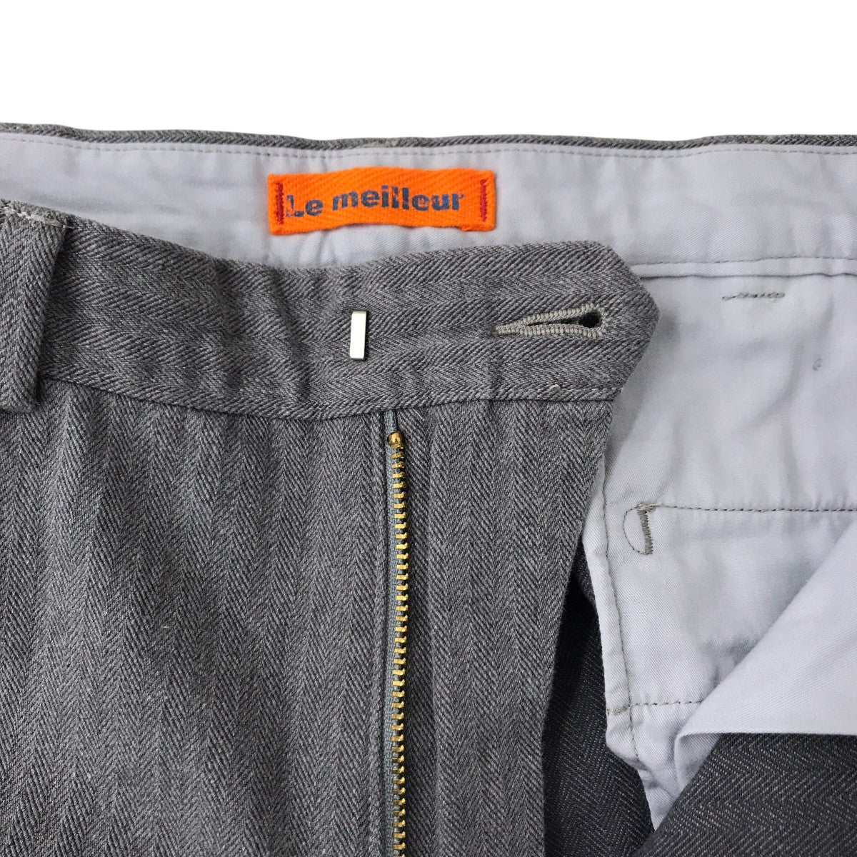 Le meilleur Gray Herringbone Trousersトラウザーパンツ 古着・中古-3枚目のアイテム画像