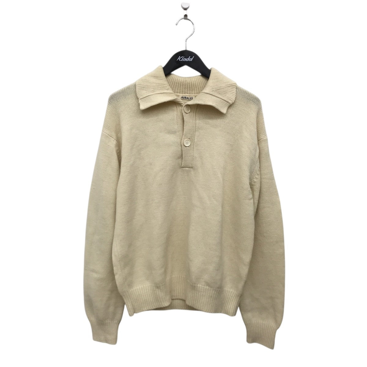 HARD TWIST MERINO KNIT BIG POLOセーターA9AP01FT