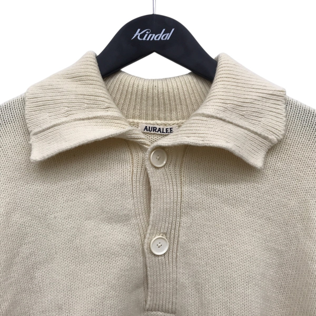 HARD TWIST MERINO KNIT BIG POLOセーターA9AP01FT